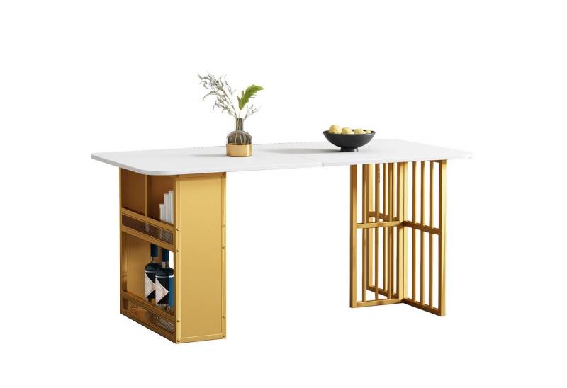 Rutaqian Esstisch Esszimmertisch, Zeitgemäßer Esstisch, Rechteckiger Esstisch (Kaffee-Freizeittisch, Modern einfacher Esstisch), 92.5 x 88 x 14.5 cm von Rutaqian