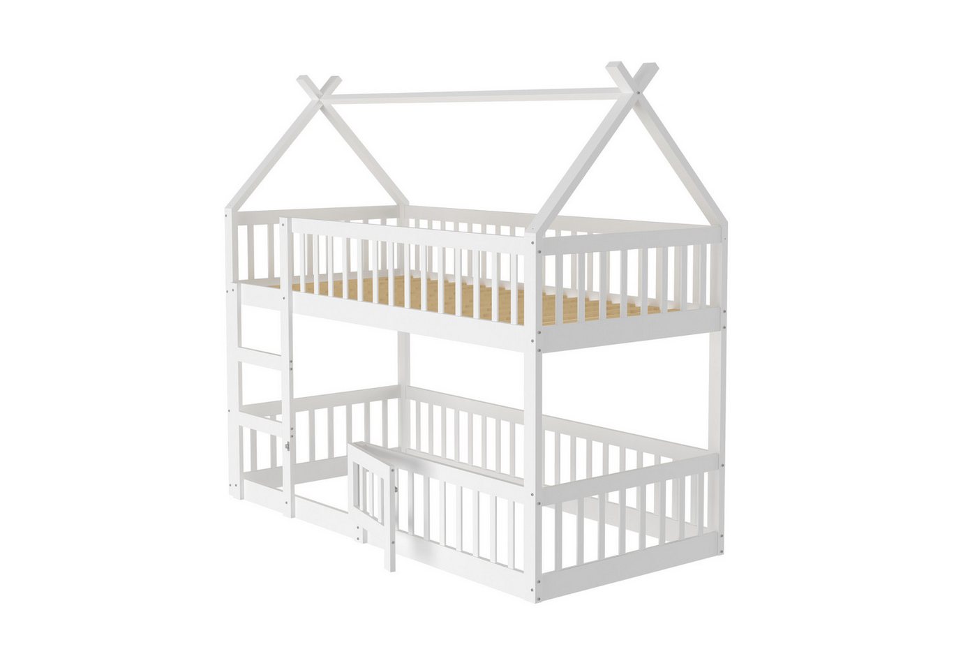 Rutaqian Etagenbett Kinder-Etagenbett 90/140x200, Kinder-Familienbett, Etagenbett mit Treppe, Loft Design, Massivholz-Etagenbett-Rahmen Rutaqian Etagenbett Kinder-Etagenbett 90/140x200, Kinder-Familienbett, Etagenbett mit Treppe, Loft Design, Massivholz-Etagenbett-Rahmen von Rutaqian
