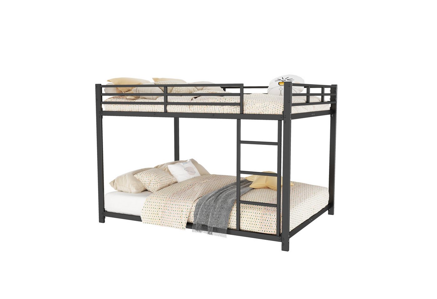 Rutaqian Etagenbett Kinderbett Doppelbett Stockbett Hochbett Eisenbett, (1-St., für Jungen Mädchen), mit Rausfallschutz, in klassischer Form von Rutaqian