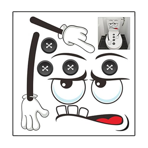 Rutaqian Funny Expression WC Aufkleber PVC Blume Schmetterling Dekor Wasserdicht Selbstklebend Abnehmbar für Badezimmer WC Sitz & Wände A von Rutaqian