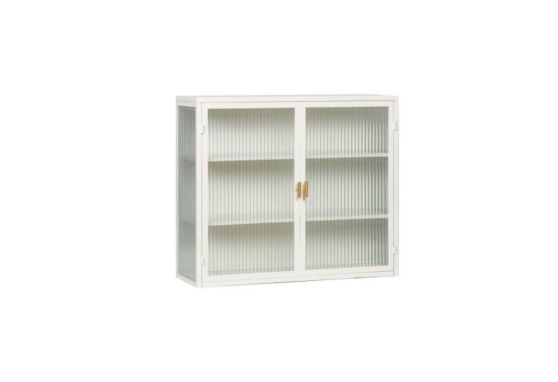 Rutaqian Hängeschrank 70CM Hängeschrank,Glastüren Moderner zweitüriger Wandschrank (mit dreistöckigem Stauraum) für Eingang Wohnzimmer Bad Esszimmer, Schwarz von Rutaqian