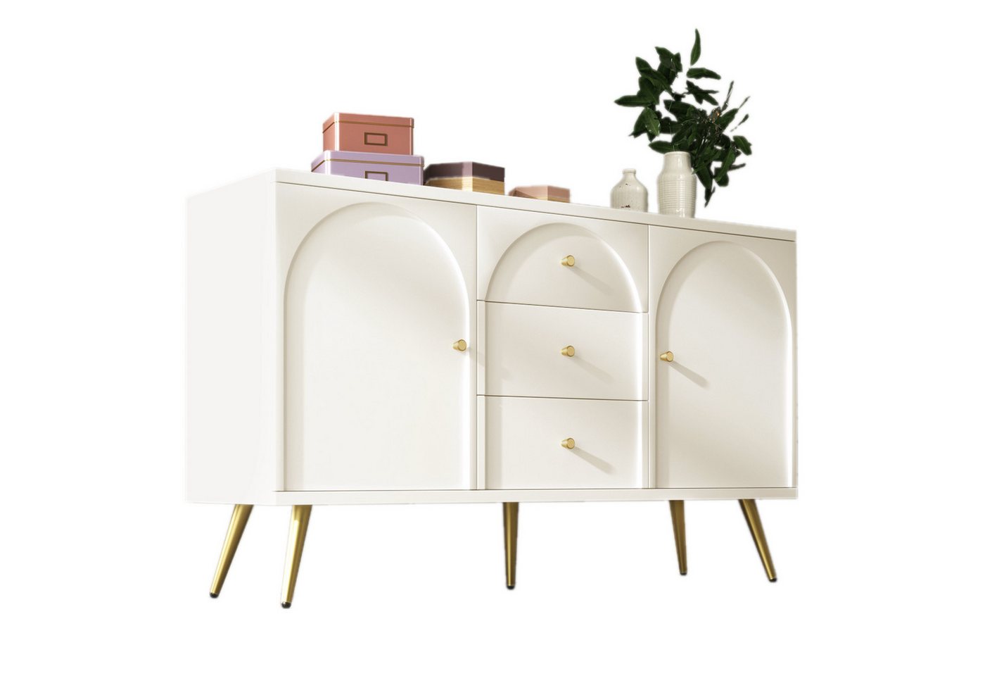 Rutaqian Kommode Kommode mit 2 Türen und 3 Schubladen,Verstellbare Ablage, 84x140x40 cm (Schubladenfrontschrank mit klassischem geschwungenem Musterdesign, Türkommoden mit Schubkasten, für Wohnzimmer Schlafzimmer) Rutaqian Kommode Kommode mit 2 Türen und 3 Schubladen,Verstellbare Ablage, 84x140x40 cm (Schubladenfrontschrank mit klassischem geschwungenem Musterdesign, Türkommoden mit Schubkasten, für Wohnzimmer Schlafzimmer) von Rutaqian