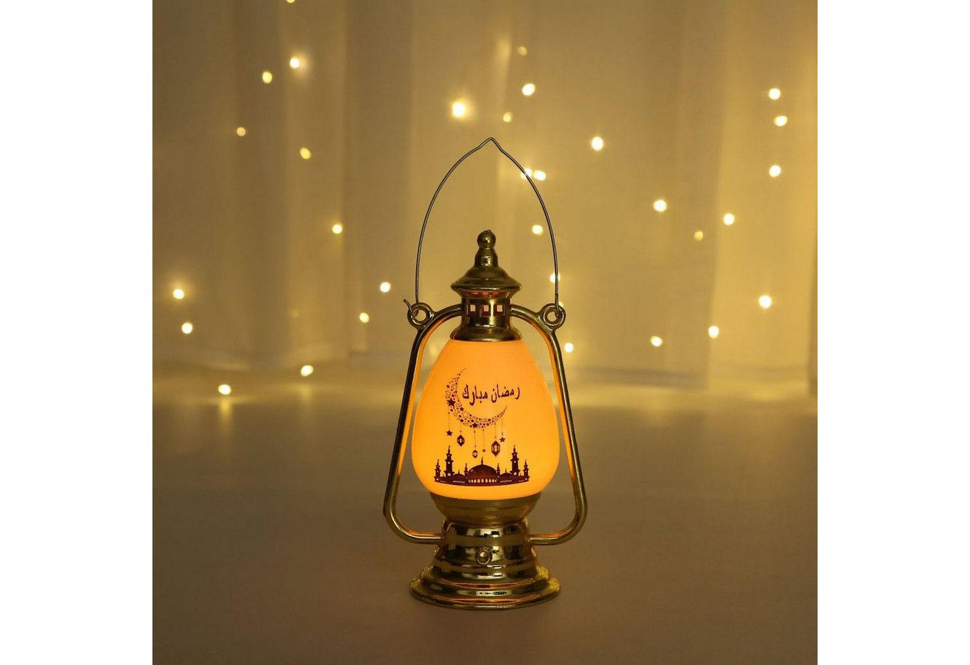 Rutaqian LED-Leuchte Ramadan Dekoration Laterne Eid Mubarak Deko (Elektronische Kerze Ramadan Deko LampeVintage Laterne Deko, Kunsthandwerk, Laterne im arabischen Stil) von Rutaqian