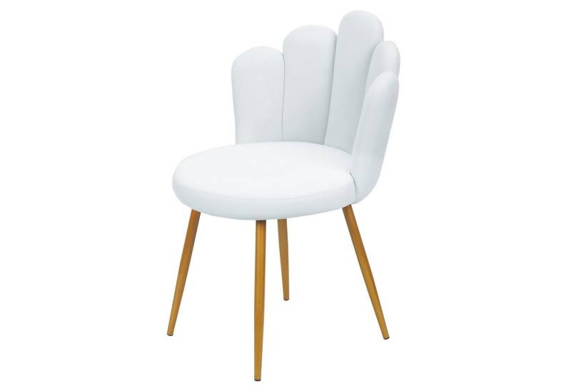 Rutaqian Polsterstuhl Schminktisch Stuhl Mit Rückenlehne, Goldene Metallbeine Bürostuhl, Monderne Schreibtischstuhl Esszimmerstuhl ohne Armlehnen für Heimbüro Rutaqian Polsterstuhl Schminktisch Stuhl Mit Rückenlehne, Goldene Metallbeine Bürostuhl, Monderne Schreibtischstuhl Esszimmerstuhl ohne Armlehnen für Heimbüro von Rutaqian