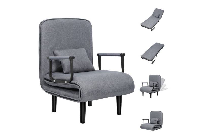 Rutaqian Relaxsessel Fernsehsessel, TV-Sessel mit 5-Stufig Verstellbarer Rückenlehne (Loungesessel mit Armlehnen), Einzelsessel mit Liegefunktion,Klappsessel/Bett,68 x 65 x 80cm von Rutaqian