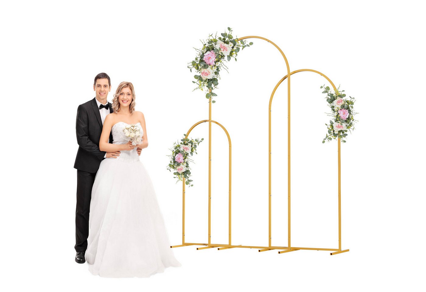 Rutaqian Rosenbogen 3 Stück Metall Dekofigur Bogenständer Set, Gewölbt,115, 156 und 185 cm 1 Set, Rankgitter Rosenhilfe für Hochzeiten Party und Gartendekorationen Rutaqian Rosenbogen 3 Stück Metall Dekofigur Bogenständer Set, Gewölbt,115, 156 und 185 cm 1 Set, Rankgitter Rosenhilfe für Hochzeiten Party und Gartendekorationen von Rutaqian