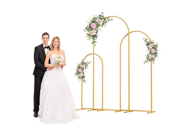 Rutaqian Rosenbogen 3 Stück Metall Dekofigur Bogenständer Set, Gewölbt,115, 156 und 185 cm 1 Set, Rankgitter Rosenhilfe für Hochzeiten Party und Gartendekorationen von Rutaqian