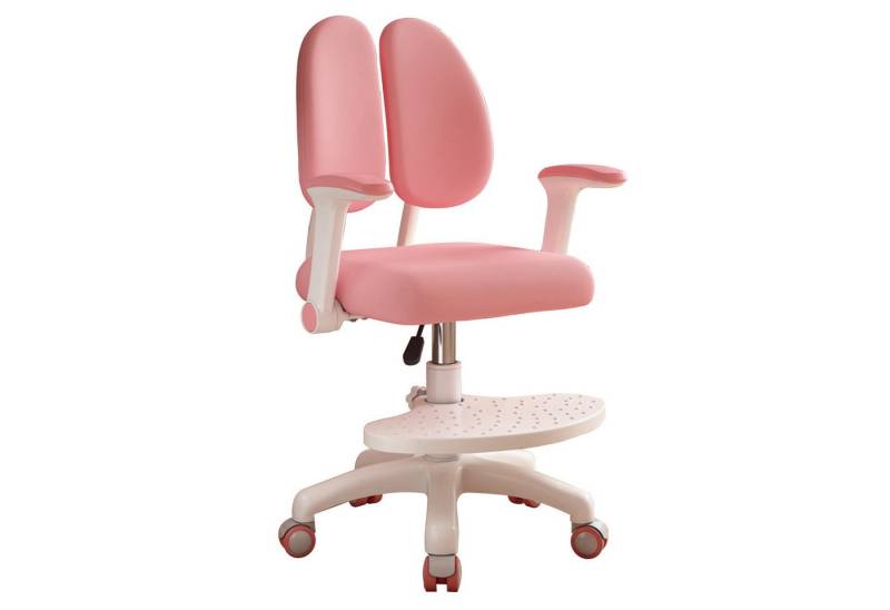 Rutaqian Schreibtischstuhl Kinder-Arbeitsstuhl, Korrektur-Sitzstuhl, mit 360-Grad-Rollen (Kinder-Computerstuhl,Schreibstuhl,Höhen- und Tiefenverstellbarer), Niedlicher Kinder-Arbeitsstuhl für Zuhause, Schule und Bibliothek von Rutaqian