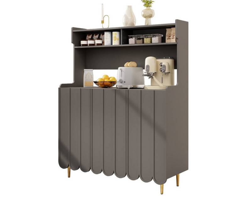 Rutaqian Sideboard Moderner und Einfacher Stil, Sideboard Offenes Ablageregal-Design (Wohnzimmertisch Einen Aufgeräumten Küchen- und Essbereich Schafft) von Rutaqian