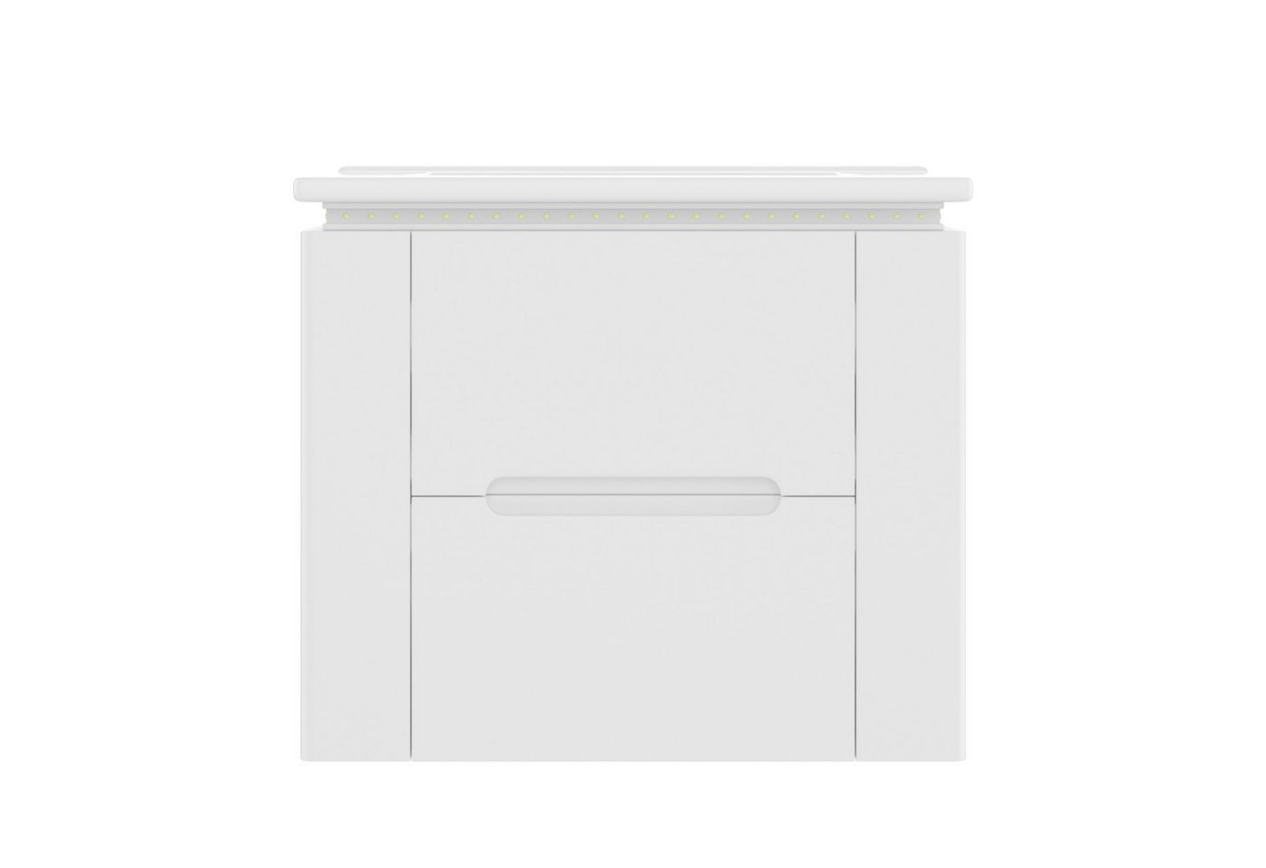 Rutaqian Waschbecken 61x46x48.5cm wandhängend Badezimmerschränk,zwei Schubladen, LED-Radarsensor-Beleuchtung,integriertes Waschbecken,weiß Rutaqian Waschbecken 61x46x48.5cm wandhängend Badezimmerschränk,zwei Schubladen, LED-Radarsensor-Beleuchtung,integriertes Waschbecken,weiß von Rutaqian