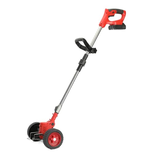 Rutaqian Weed Lawn Eater Edger, 24 V 2000mah Batterieversorgung Wiedenerafladbare Teleskopstab D-Förmige Griff Rot von Rutaqian