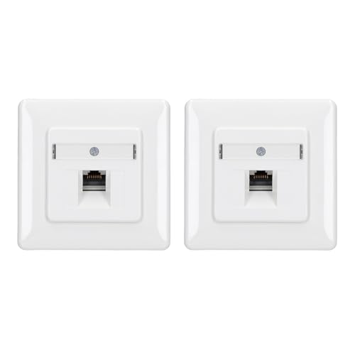 2 x Rutenbeck UAE - Cat. 6A iso Universal-Anschlussdose/Datendose/Netzwerkdose LAN mit Unterputz-Abdeckung reinweiß 136112030, 1-fach RJ45, 10 Gbit/s, geschirmt 2 x Rutenbeck UAE - Cat. 6A iso Universal-Anschlussdose/Datendose/Netzwerkdose LAN mit Unterputz-Abdeckung reinweiß 136112030, 1-fach RJ45, 10 Gbit/s, geschirmt von Rutenbeck