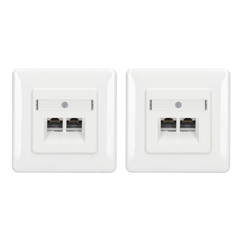 2 x Rutenbeck UAE - Cat. 6A iso Universal-Anschlussdose/Datendose/Netzwerkdose LAN mit Unterputz-Abdeckung reinweiß 136112070, 2-fach RJ45, 10 Gbit/s, geschirmt 2 x Rutenbeck UAE - Cat. 6A iso Universal-Anschlussdose/Datendose/Netzwerkdose LAN mit Unterputz-Abdeckung reinweiß 136112070, 2-fach RJ45, 10 Gbit/s, geschirmt von Rutenbeck
