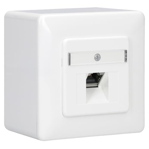 Rutenbeck UAE - Cat. 6A iso Universal-Anschlussdose/Datendose/Netzwerkdose LAN mit Unterputz-Abdeckung reinweiß 136112030 + Aufputz-Gehäuse 13511503, 1-fach RJ45, 10 Gbit/s, geschirmt Rutenbeck UAE - Cat. 6A iso Universal-Anschlussdose/Datendose/Netzwerkdose LAN mit Unterputz-Abdeckung reinweiß 136112030 + Aufputz-Gehäuse 13511503, 1-fach RJ45, 10 Gbit/s, geschirmt von Rutenbeck