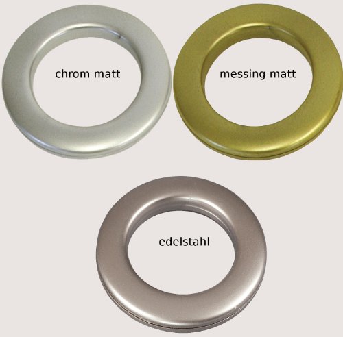 Ruther & Einenkel Stoffösen, Durchmesser 40 mm, für Stoffe bis 4 mm/Aufmachung 10 Stück (Chrom matt) von Ruther & Einenkel