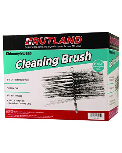 Rutland 30,5 x 20,3 cm rechteckig, Draht, 6,3 mm Rohrgewinde Kaminfeger von Rutland Products