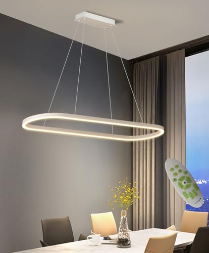 RuuXanthous Moderner Kronleuchter, dimmbare LED-Pendelleuchte, modernes Design, Hängelampe für Esszimmer und Kücheninsel mit Fernbedienung, Pendelleuchte für Wohnzimmer, Esszimmer, Kücheninse RuuXanthous Moderner Kronleuchter, dimmbare LED-Pendelleuchte, modernes Design, Hängelampe für Esszimmer und Kücheninsel mit Fernbedienung, Pendelleuchte für Wohnzimmer, Esszimmer, Kücheninse von RuuXanthous