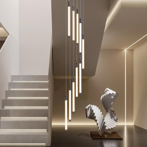 RuuXanthous Moderner Verstellbarer LED-Kronleuchter – Pendelleuchte aus schwarzem Eisen für hohe Decken. Schicke dekorative Beleuchtung für Hotels, Villen, Bars und Lobbys – stilvolles Neutra RuuXanthous Moderner Verstellbarer LED-Kronleuchter – Pendelleuchte aus schwarzem Eisen für hohe Decken. Schicke dekorative Beleuchtung für Hotels, Villen, Bars und Lobbys – stilvolles Neutra von RuuXanthous