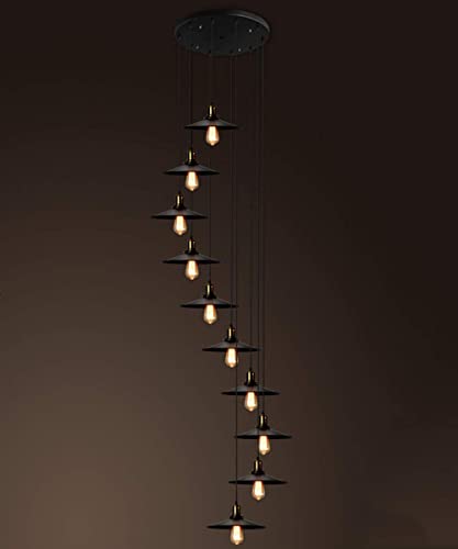 RuuXanthous Multi Lights Treppenhaus Kreativität Langer Kronleuchter Amerikanischer Landhausstil Duplex Haus Spiral Kronleuchter Moderne Minimalistische Deckenleuchte Für Wohnzimmer Große Pend RuuXanthous Multi Lights Treppenhaus Kreativität Langer Kronleuchter Amerikanischer Landhausstil Duplex Haus Spiral Kronleuchter Moderne Minimalistische Deckenleuchte Für Wohnzimmer Große Pend von RuuXanthous