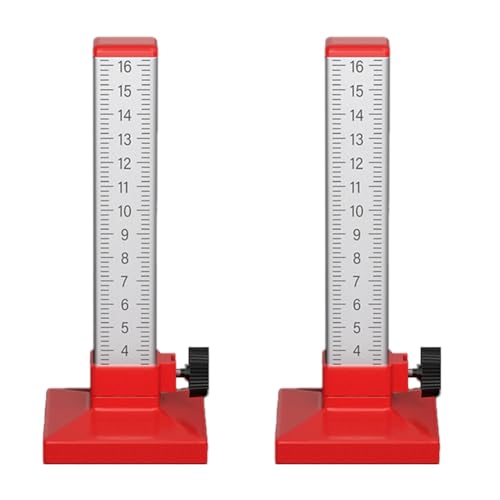 Ruuizksa 2-Teiliges Holzbearbeitungslineal mit Gleicher Höhe, Positionierungslineal für Horizontale Höhen, Doppelseitige Skala, Spezialwerkzeug für Keramikfliesen A von Ruuizksa