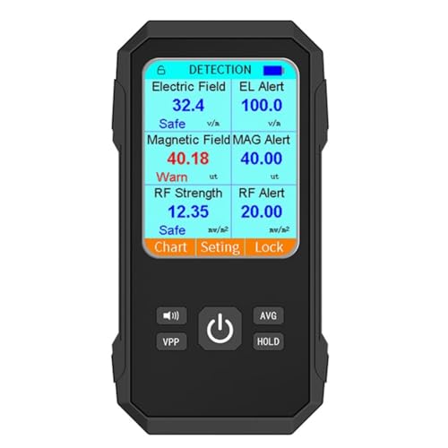 Ruuizksa -ER2 Digitaler Detektor für Elektromagnetische Strahlung EMF Messgerät Schwarz von Ruuizksa