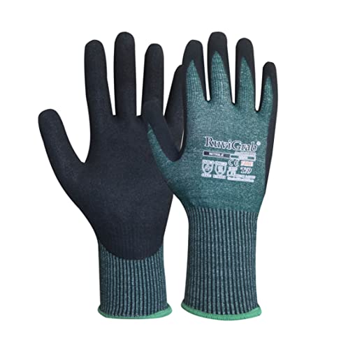 Ruvigrab - 3er Pack Anti-Schnitt-Arbeitshandschuhe | Handschuhe für Kontaktwärme 100 Grad | Spritzschutz Handschuhe | Handschuhe für kleine Schweißarbeiten | Größe 8 von Ruvigrab