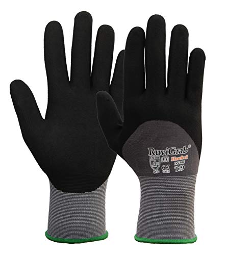 Ruvigrab Handschuh aus Nylon/Lycra mit mikroporöser Nitrilbeschichtung, atmungsaktiv 3/4 von Ruvigrab