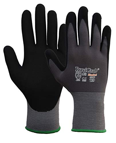 Ruvigrab 8436021584168, Handschuh aus Nylon/Lycra, mikroporös, atmungsaktiv, 1, 7, Grau/Schwarz von Ruvigrab