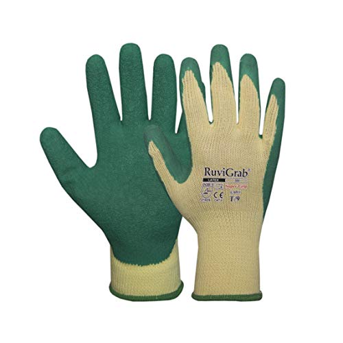 Ruvigrab Handschuhe, Baumwolle, 5 Fäden, Naturlatexbeschichtung von Ruvigrab