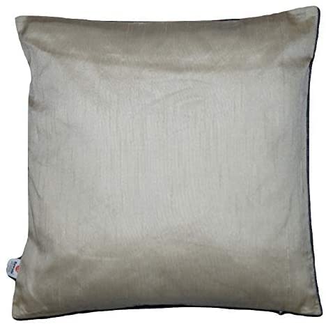 Ruwado Basics Creme Kissenbezug mit unsichtbarer Reißverschluss, 100% weiche Dupionseide Kissenhülle für Sofa & Bett Kissen - 40 cm x 40 cm von Ruwado