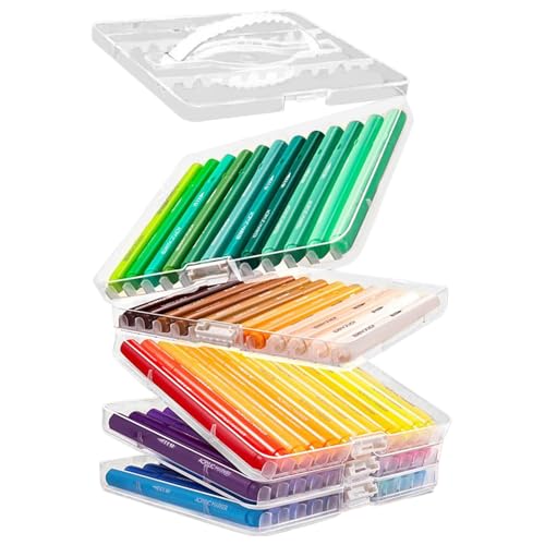 Ruwshuuk Acrylmarker,60 Farben Permanent Marker Für Holz Basteln - Trocknet Schnell Für Künstler Erwachsene Studenten Zeichnen Malen Auf Verschiedenen Oberflächen Kunstbedarf von Ruwshuuk