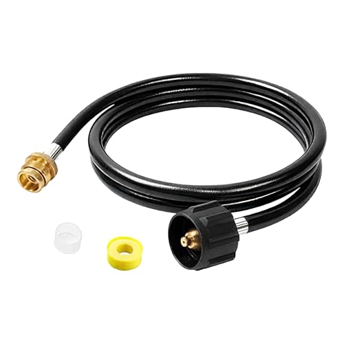 Ruwshuuk Adapter Schlauch | Grill -Schlauch | 1,8 m Adapterteile Anschlüsse für Garten Grill Campingkocher Heizgerät Gartenbrenner von Ruwshuuk
