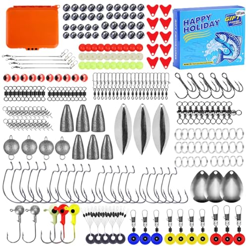 Ruwshuuk Angelköder Adventskalender - Weihnachts Countdown Kalender Für Angler Mit Kunstködern,Geschenkidee Für Angler Väter Männer Jugendliche Ehemänner von Ruwshuuk