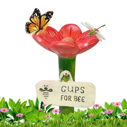 Ruwshuuk Bienenbewässerung, -Futterstation, Blumenform, Bewässerungsstationen – hygienische durstige Bestäuber, Feeder, bunte Schmetterlingstassen für Rasen, Auffahrt, Bauernhof, Terrasse Ruwshuuk Bienenbewässerung, -Futterstation, Blumenform, Bewässerungsstationen – hygienische durstige Bestäuber, Feeder, bunte Schmetterlingstassen für Rasen, Auffahrt, Bauernhof, Terrasse von Ruwshuuk