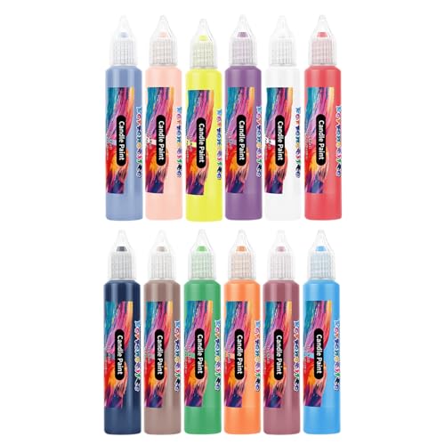 Ruwshuuk Canvas Markers | 12 Lebhafte Farben Praktische Textilmalstifte - Malstifte Für Baumwolle Glas Basteln Familie Feste Feiern von Ruwshuuk