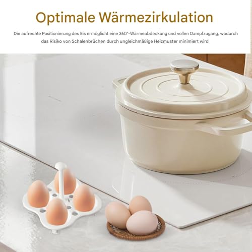 Ruwshuuk Eier-Dämpfhalter - Dämpfgarer-Einsatz Für Eier,Schnellkochtopf-Halter Für Erwachsene Arbeitsplatte Innen Außen Kochen Familien Küche Wohnung Camping von Ruwshuuk
