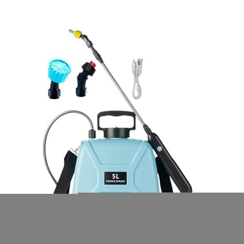Ruwshuuk Elektrischer Wassersprüher, 5L Elektrische Rückenspritze, Tragriemen Teleskoprohr 3 Sprühdüsen Bewässerungswerkzeug für Pflanzenpflege Fenster Boden Pool Gartenwartung Außenbereich Ruwshuuk Elektrischer Wassersprüher, 5L Elektrische Rückenspritze, Tragriemen Teleskoprohr 3 Sprühdüsen Bewässerungswerkzeug für Pflanzenpflege Fenster Boden Pool Gartenwartung Außenbereich von Ruwshuuk