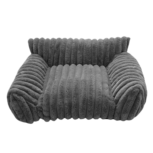 Ruwshuuk Katzenbett Couch | Kuschelweiche Haustier Couch,Plüsch Knautschfest Katzen Und Hunde Sofa Für Wohnzimmer Schlafzimmer Innenbereich Terrasse Reise von Ruwshuuk