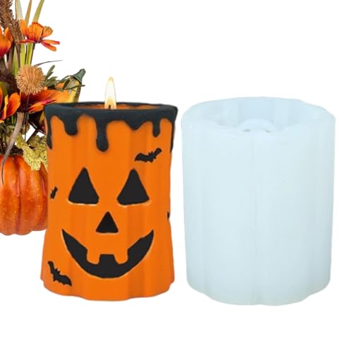 Ruwshuuk Kürbiskerzen Silikonform, Halloween 3D Säulen Kürbiskerzen Form, Einfache Entformung Handwerkliches Dekorations Werkzeug Zur Herstellung Von Seife Schokolade Fondant Kuchen Ruwshuuk Kürbiskerzen Silikonform, Halloween 3D Säulen Kürbiskerzen Form, Einfache Entformung Handwerkliches Dekorations Werkzeug Zur Herstellung Von Seife Schokolade Fondant Kuchen von Ruwshuuk