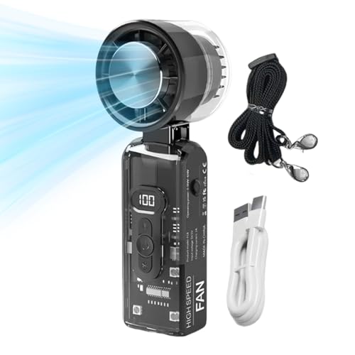Ruwshuuk Personaler Ventilator,Handlicher Tragbarer Ventilator Mit Taschenlampe - Wiederaufladbares Lüfter Ohne Rotorblätter Kühlgerät Für Reisen Büro Outdoor Erwachsene von Ruwshuuk