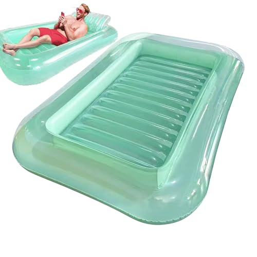 Ruwshuuk Pool Liege - Schwimmbad Luftmatratzen | Klappbarer Liegestuhl Mit Verstärkter Sitzfläche, Ergonomischer Kopfstütze Für Garten, Pool, Und Camping von Ruwshuuk