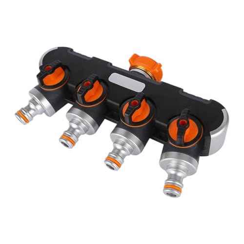 Ruwshuuk Schlauch Verteiler,Wasserrohr Adapter - Lecksicherer 4-Wege-Adapter Für Tropfbewässerung Gartenberegnungssysteme Rasenbewässerung von Ruwshuuk