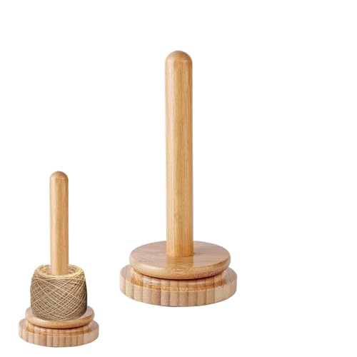 Ruwshuuk Strickgarnhalter, Garnspinnerhalter, Rotierender Spulenständer aus Holz, Organizer, Häkelgarnhalter für Schneider, Familie, Bastler, Jugendliche, Designer von Ruwshuuk