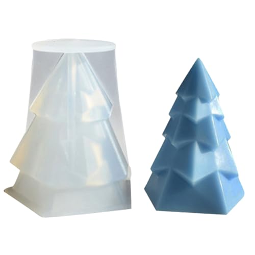 Ruwshuuk Weihnachtsbaum Form, Tannenbaumförmige Silikon Gießform, Dekoration Antihaft Handwerk Werkzeug für Gips Wohnkultur Epoxy Harz Seife Kerzen von Ruwshuuk