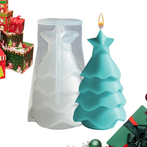 Ruwshuuk Weihnachtsbaum Form - Baumförmige Silikonform Deko Für Zuhause - Dekoration Antihaft Handwerk Werkzeug für Gips Wohnkultur Epoxy Harz Seife Kerzen von Ruwshuuk