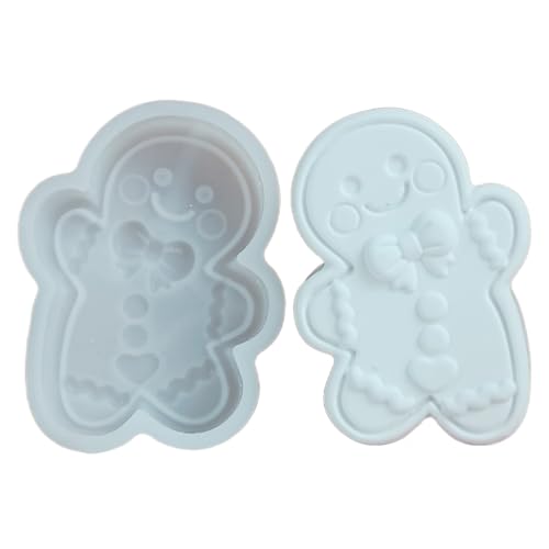 Ruwshuuk Weihnachtsformen Für Harz - Lebkuchenmann Backform Für Kerzengießen | Bastelbedarf für Erene Kinder Anfänger Gips Seife Ton Heimdekor Kunsthandwerk von Ruwshuuk