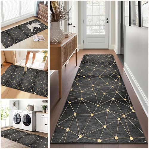 Teppich läufer Flur rutschfest Küchenteppich Waschbar 50 x 100 cm Korridor Teppich Lang Fußmatte Flurteppich Modern Küchenläufer Läufer für Eingang Flur Küche Bettvorleger Schlafzimmer Wohnzimmer Teppich läufer Flur rutschfest Küchenteppich Waschbar 50 x 100 cm Korridor Teppich Lang Fußmatte Flurteppich Modern Küchenläufer Läufer für Eingang Flur Küche Bettvorleger Schlafzimmer Wohnzimmer von Ruxevnsy