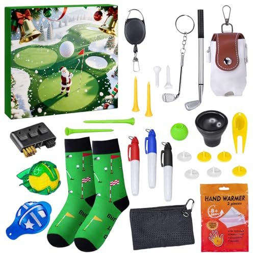 Ruyeiig Countdown Bis Weihnachten 24 Golf Motiv,Adventskalender - Golf Geschenk Set Mit Schlägern Bällen Tees Zettelhalter Für Jugendliche Männer Erwachsene Ruyeiig Countdown Bis Weihnachten 24 Golf Motiv,Adventskalender - Golf Geschenk Set Mit Schlägern Bällen Tees Zettelhalter Für Jugendliche Männer Erwachsene von Ruyeiig