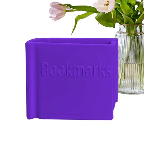 Ruyeiig Lesezeichenhalter Ständer, Aufbewahrung Für Makeup Pinsel Auf Schreibtisch, 3D Gedruckte Buchförmige Aufbewahrungsbox Für Schreibtisch Nachttisch von Ruyeiig
