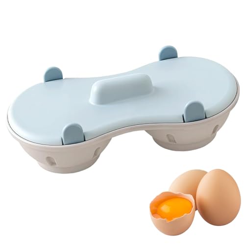 Ruyeiig Mikrowellen Eierkocher 2-Fach | Mikrowellen Eierdämpfer Mit Deckel | Hitzebeständiger Dampfgarer Für Haushaltsküche Frühstückssandwich Ruyeiig Mikrowellen Eierkocher 2-Fach | Mikrowellen Eierdämpfer Mit Deckel | Hitzebeständiger Dampfgarer Für Haushaltsküche Frühstückssandwich von Ruyeiig